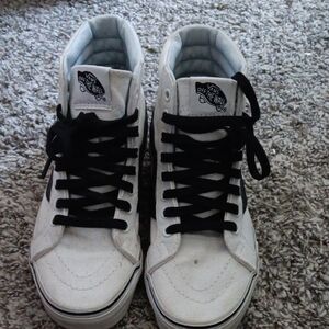 Vans White Sneakers Size 5.5 Good Used Condition